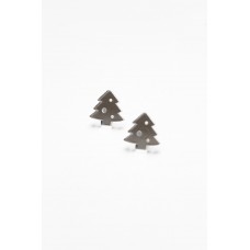 Howie Silver Christmas Tree Stud Earring