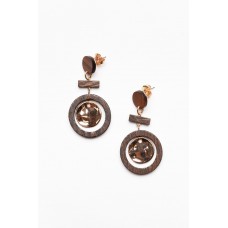 Ellen Chocolate Timber Drop Earring