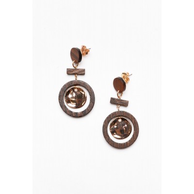 Ellen Chocolate Timber Drop Earring