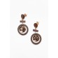 Ellen Chocolate Timber Drop Earring