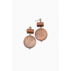 Sammy Chocolate Circle Drop Earring