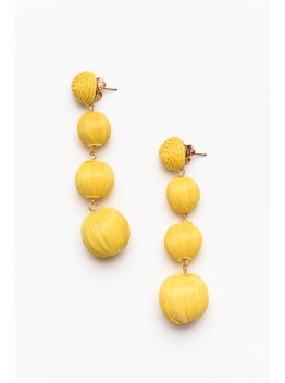 Heidi Yellow Ball Drop Earring