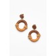 Winona Brown Circle Drop Earring