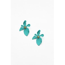 Large Green Orchid Earring