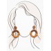 Winona Brown Circle Drop Earring