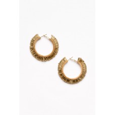 Christina Gold Beaded Hoop Earring