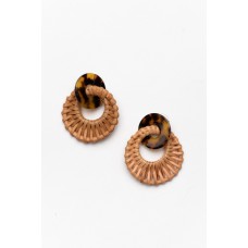 Corfu Tan Weave Earring