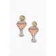 Peach Cocktail Drop Earring