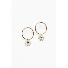 Capella Gold Daisy Drop Earring