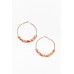 Keller Rainbow Beaded Hoop Earring