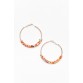 Keller Rainbow Beaded Hoop Earring