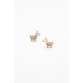 Reindeer Gold Stud Earring