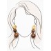 Imogen Brown Ball Drop Earring